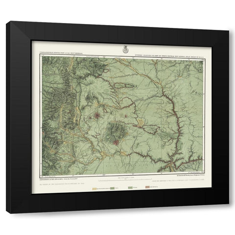 New Mexico New Mexico Economic Sheet - US Army Black Modern Wood Framed Art Print with Double Matting by US Army