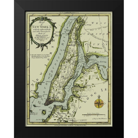 New York New York - Kitchin 1778 Black Modern Wood Framed Art Print by Kitchin