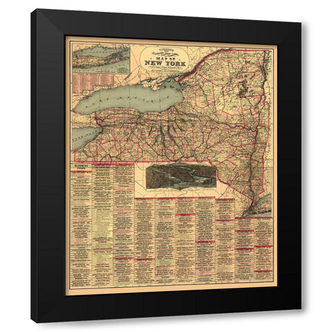 New York -1898 Black Modern Wood Framed Art Print by Unknown