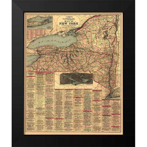 New York -1898 Black Modern Wood Framed Art Print by Unknown