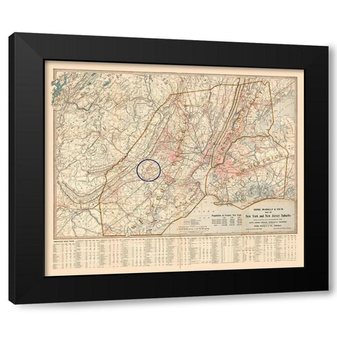 New York -1895 Black Modern Wood Framed Art Print by Unknown