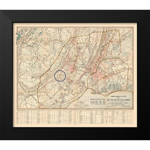 New York -1895 Black Modern Wood Framed Art Print by Unknown