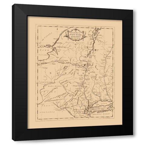 New York -1780 Black Modern Wood Framed Art Print by Unknown