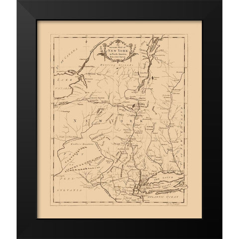New York -1780 Black Modern Wood Framed Art Print by Unknown