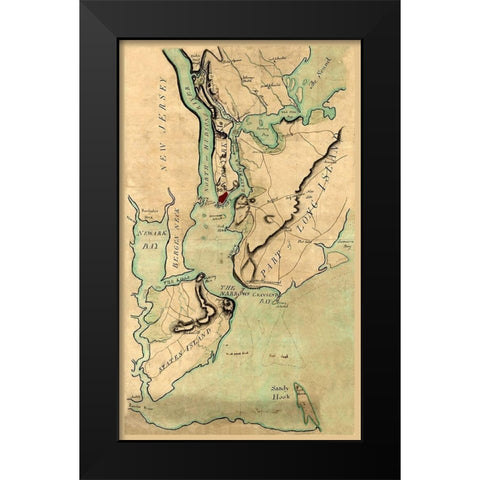 New York -1780 Black Modern Wood Framed Art Print by Unknown