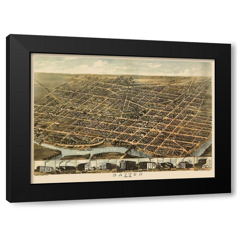Dayton Ohio - Ruger 1870 Black Modern Wood Framed Art Print with Double Matting by Ruger