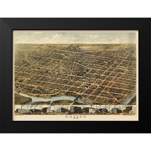 Dayton Ohio - Ruger 1870 Black Modern Wood Framed Art Print by Ruger