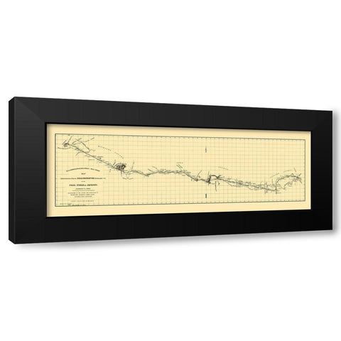 Hillsborough and Cincinnati Railroad - Jacobil Black Modern Wood Framed Art Print with Double Matting by Jacobil