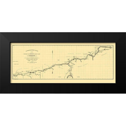 Hillsborough and Cincinnati Railroad - Jacobil Black Modern Wood Framed Art Print by Jacobil