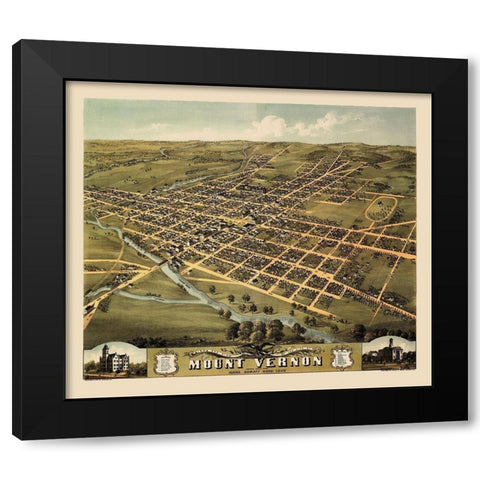 Mount Vernon Ohio - Ruger 1870 Black Modern Wood Framed Art Print with Double Matting by Ruger