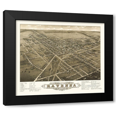 Ravenna Ohio - Ruger 1882 Black Modern Wood Framed Art Print by Ruger