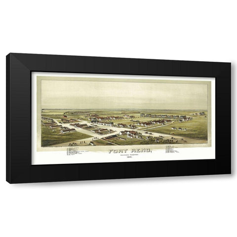 Fort Reno Oklahoma - Fowler 1891 Black Modern Wood Framed Art Print by Fowler