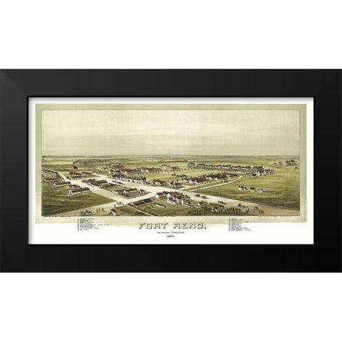 Fort Reno Oklahoma - Fowler 1891 Black Modern Wood Framed Art Print by Fowler
