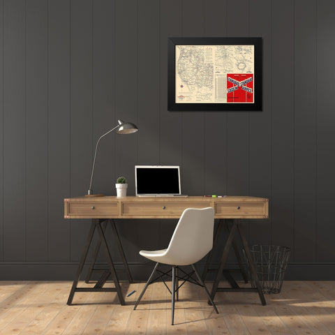Western United States - Gousha 1935 Black Modern Wood Framed Art Print by Gousha