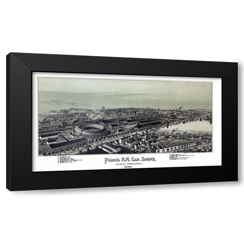 Altoona Pennsylvania - Moyer 1895 Black Modern Wood Framed Art Print with Double Matting by Moyer
