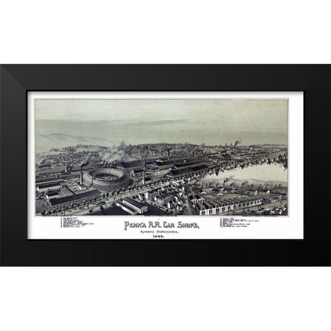 Altoona Pennsylvania - Moyer 1895 Black Modern Wood Framed Art Print by Moyer