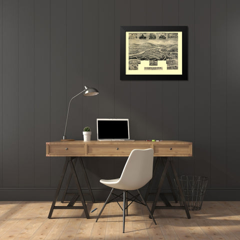 Confluence Pennsylvania -1905 Black Modern Wood Framed Art Print by Unknown