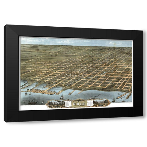 Erie Pennsylvania - Ruger 1870 Black Modern Wood Framed Art Print with Double Matting by Ruger