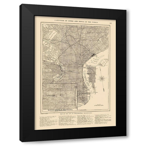 Philadelphia Pennsylvania - Reynold 1921 Black Modern Wood Framed Art Print with Double Matting by Reynold