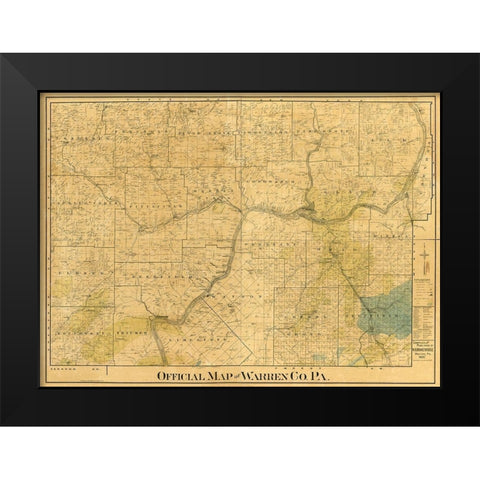 Warren County Pennsylvania - Brakenridge 1900 Black Modern Wood Framed Art Print by Brakenridge