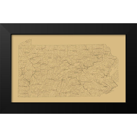 Pennsylvania -1893 Black Modern Wood Framed Art Print by Unknown
