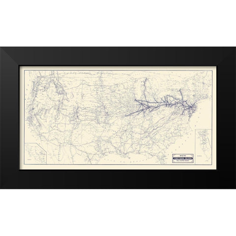 Pennsylvania -1889 Black Modern Wood Framed Art Print by Unknown