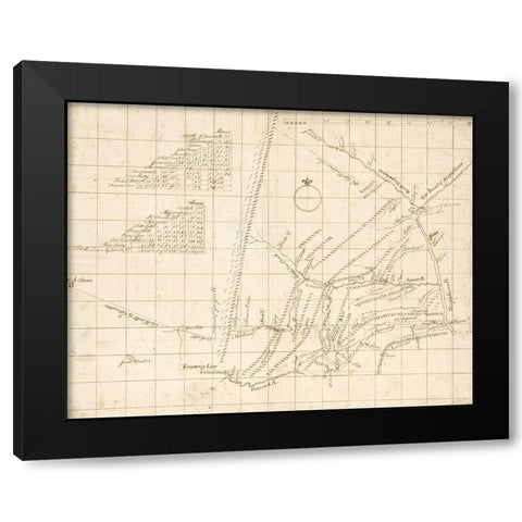 Pennsylvania -1755 Black Modern Wood Framed Art Print by Unknown