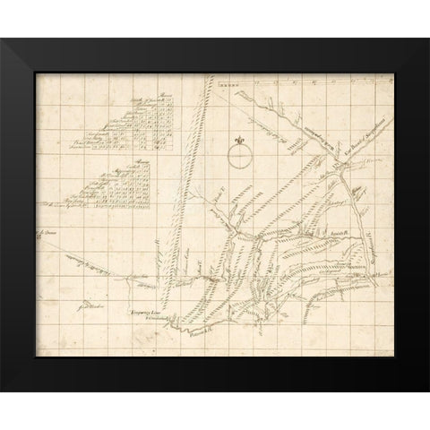 Pennsylvania -1755 Black Modern Wood Framed Art Print by Unknown
