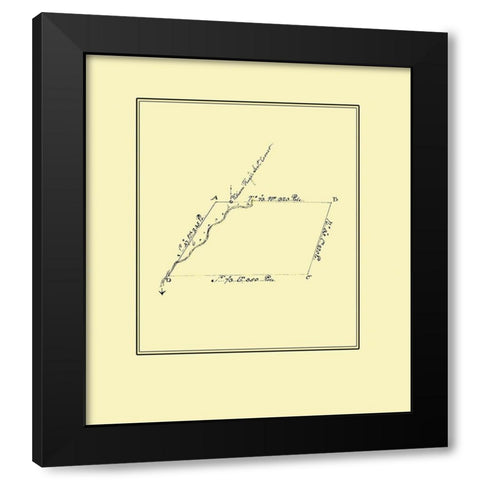 Frederick County Virgina - 1750 Black Modern Wood Framed Art Print with Double Matting by Unknown