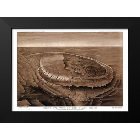 Black Hills South Dakota - Powell Black Modern Wood Framed Art Print by Powell