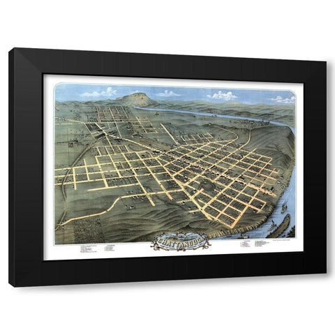 Chattanooga Tennessee - Ruger 1871 Black Modern Wood Framed Art Print with Double Matting by Ruger