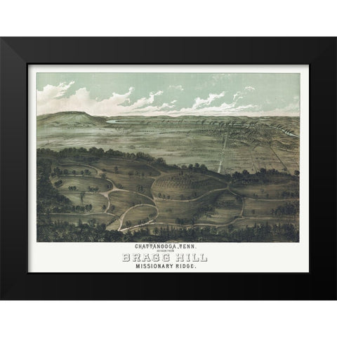 Chattanooga Tennessee - Anderson 1887 Black Modern Wood Framed Art Print by Anderson