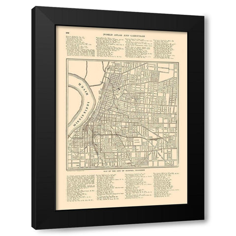 Memphis Tennessee - Reynold 1921 Black Modern Wood Framed Art Print by Reynold