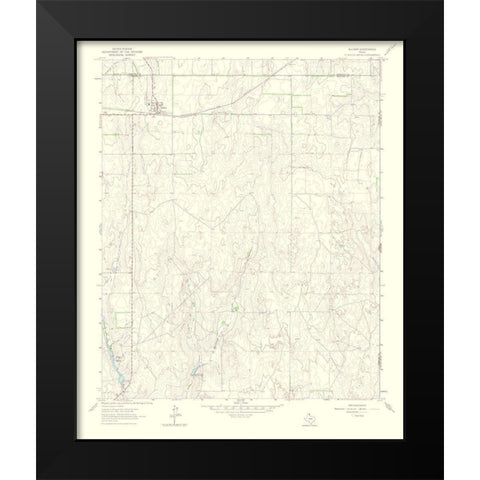 Allison Texas Quad - USGS 1965 Black Modern Wood Framed Art Print by USGS