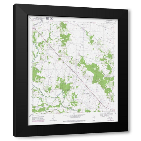 Ater Texas Quad - USGS 1955 Black Modern Wood Framed Art Print by USGS