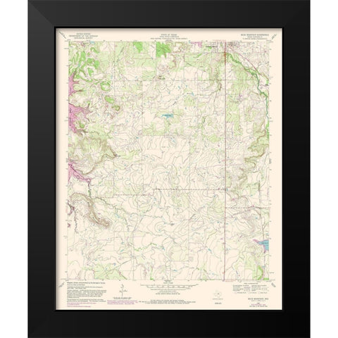 Buck Mountain Texas Quad - USGS 1961 Black Modern Wood Framed Art Print by USGS