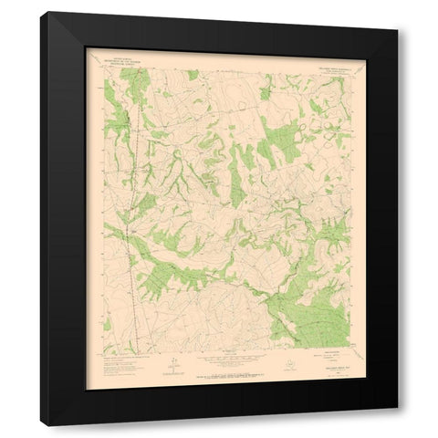 Ballinger Ranch Texas Quad - USGS 1963 Black Modern Wood Framed Art Print with Double Matting by USGS