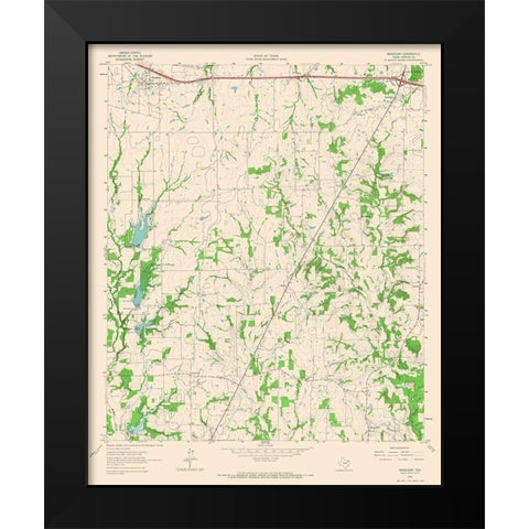 Brashear Texas Quad - USGS 1962 Black Modern Wood Framed Art Print by USGS