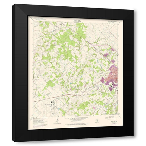 West Bryan Texas Quad - USGS 1962 Black Modern Wood Framed Art Print by USGS