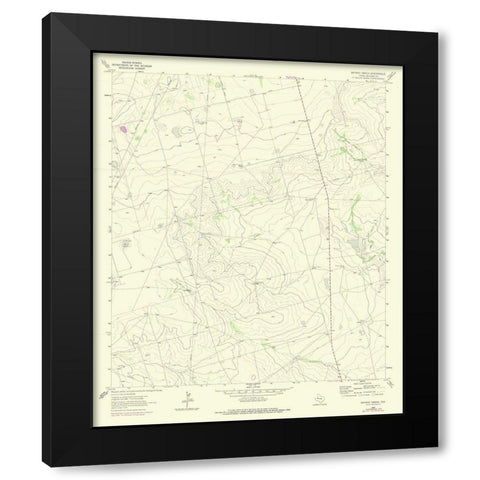 Bryant Ranch Texas Quad - USGS 1964 Black Modern Wood Framed Art Print with Double Matting by USGS