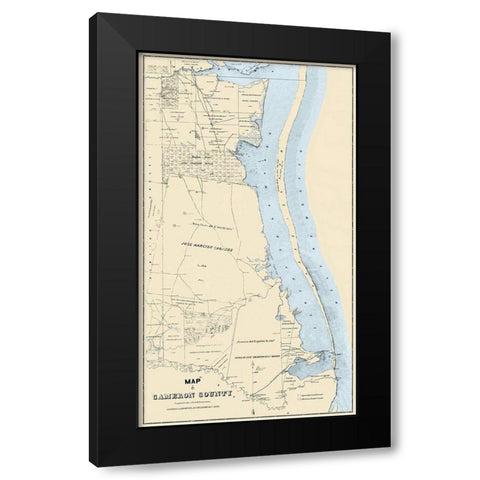 Cameron Texas Landowner - Langermann 1880 Black Modern Wood Framed Art Print with Double Matting by Langermann