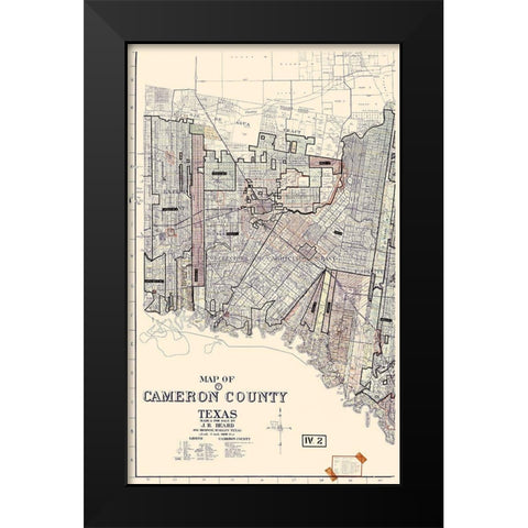 Cameron Texas Part One - Beard 1956 Black Modern Wood Framed Art Print by Beard
