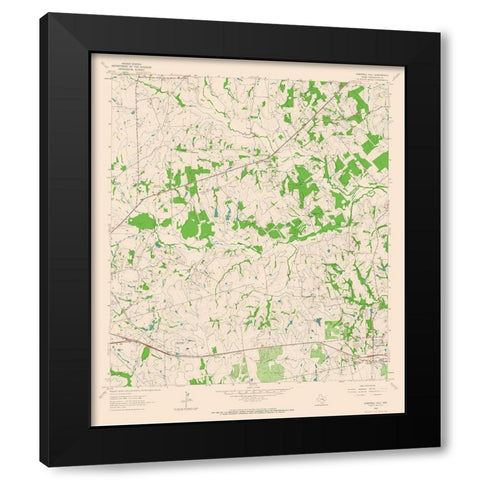 Chappell Hill Texas Quad - USGS 1963 Black Modern Wood Framed Art Print with Double Matting by USGS