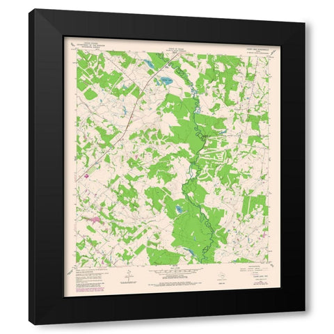 Clear Lake Texas Quad - USGS 1980 Black Modern Wood Framed Art Print with Double Matting by USGS
