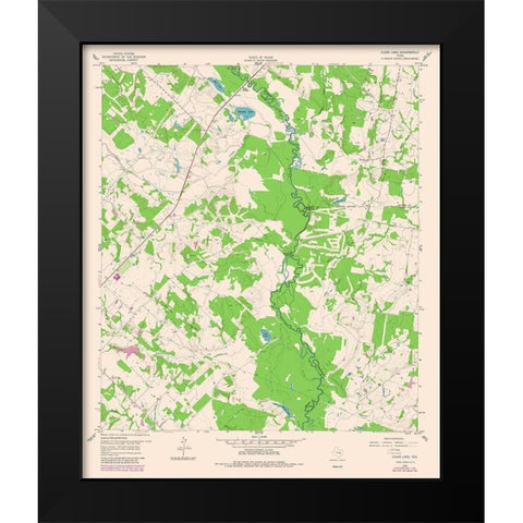 Clear Lake Texas Quad - USGS 1980 Black Modern Wood Framed Art Print by USGS