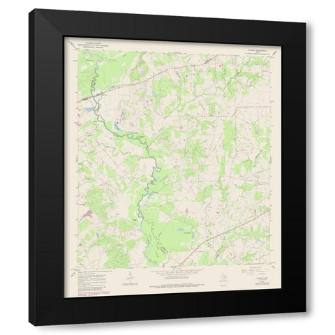 Canary Texas Quad - USGS 1965 Black Modern Wood Framed Art Print with Double Matting by USGS