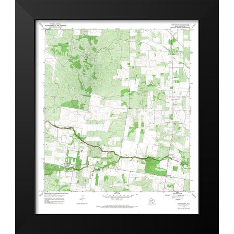 Concepcion Texas Quad - USGS 1968 Black Modern Wood Framed Art Print by USGS