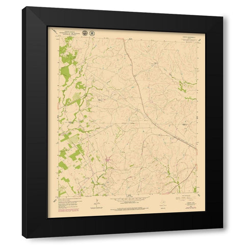 Chapin Texas Quad - USGS 1979 Black Modern Wood Framed Art Print with Double Matting by USGS
