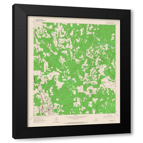 Centerville Texas Quad - USGS 1964 Black Modern Wood Framed Art Print by USGS