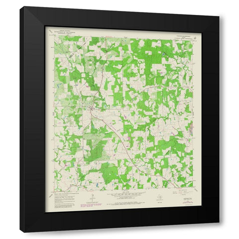 Cistern Texas Quad - USGS 1981 Black Modern Wood Framed Art Print by USGS